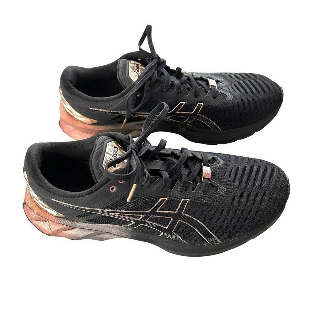 ASICS Women’s Novablast Black Rose Gold Running Shoes — Size 9.5 (US)