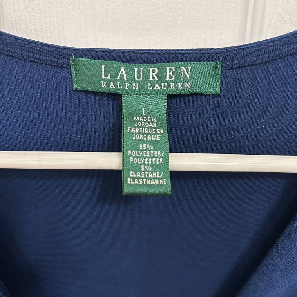 Lauren Ralph Lauren Women's Smart Professional Dress Size Large Navy Blue