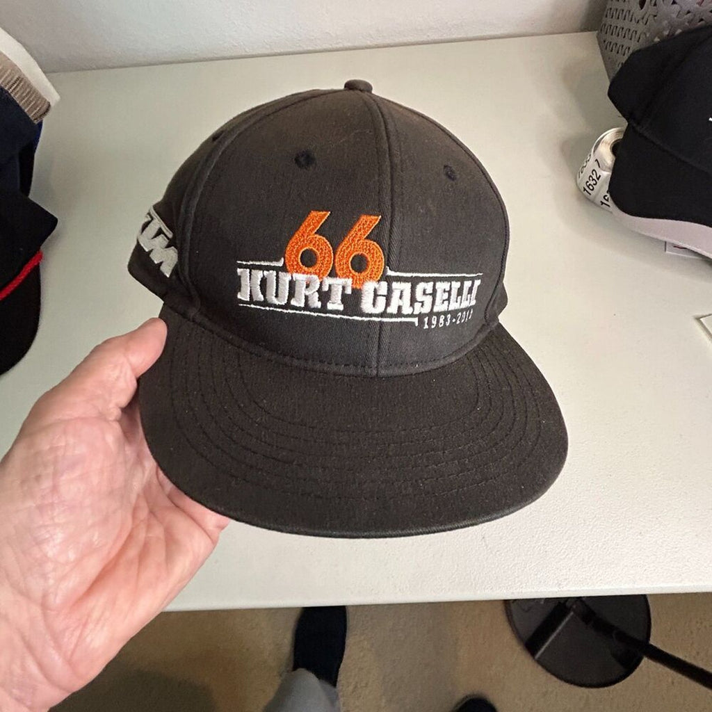 Kurt Caselli 1983 - 2013 #66 Memorial Hat Black - Motorcycle Racer - Ball Cap