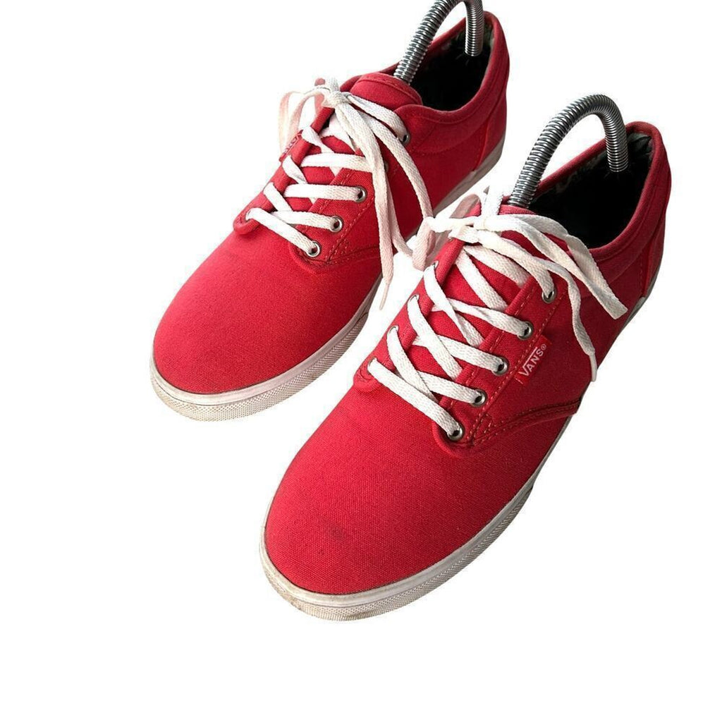 Vans Off The Wall Skate Shoes Light Red Lace Low Top Sneaker Sz. 9 (W)