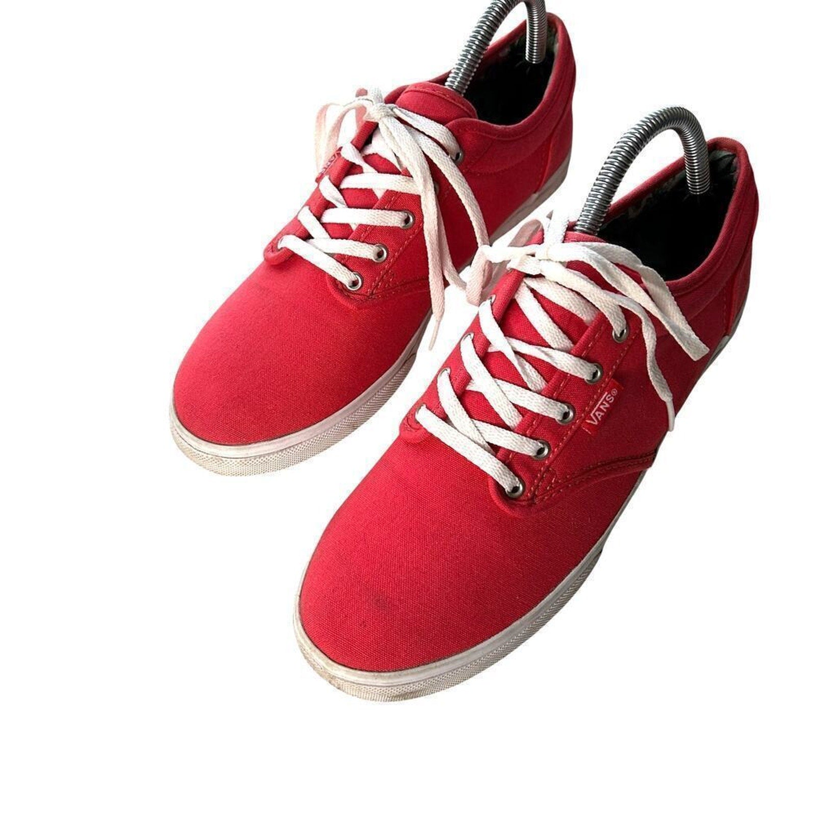 Vans Off The Wall Skate Shoes Light Red Lace Low Top Sneaker Sz. 9 (W)
