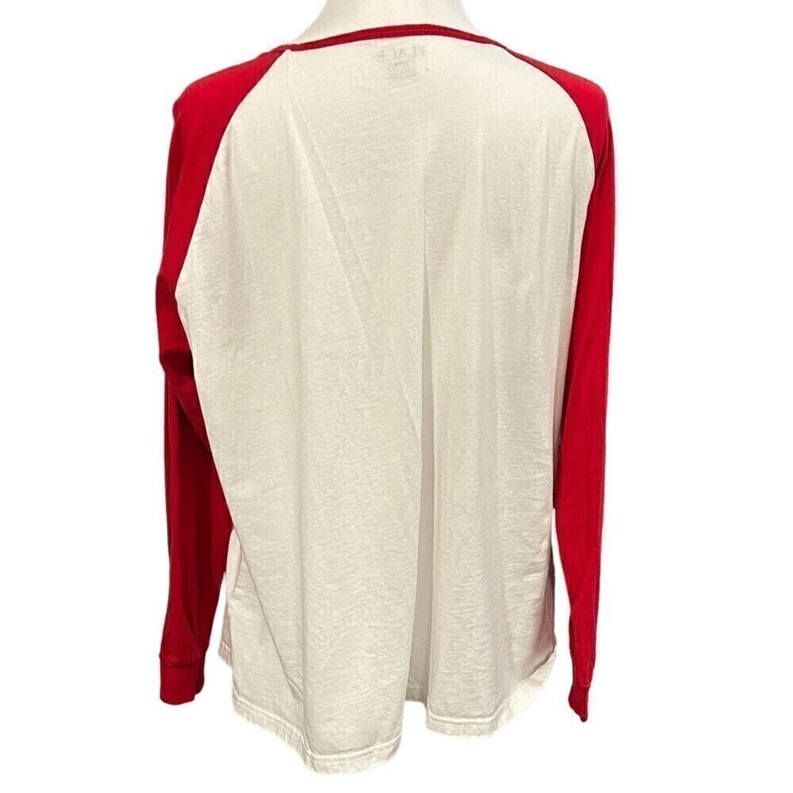 Christmas Holiday Women's Size XL TShirt T Red Lg Sleeve Mama Bear Red/Bl. #K135