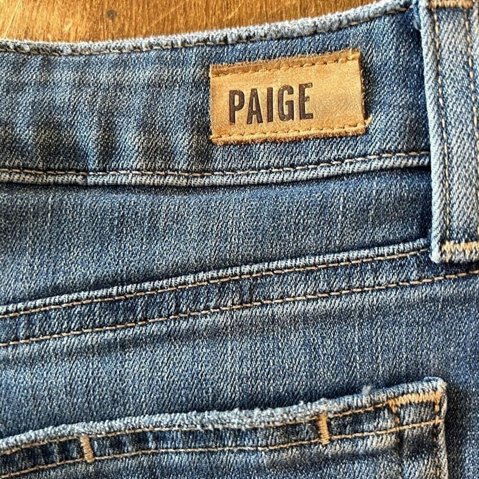 Paige Womens Jimmy Jimmy Shorts Festival Denim Cutoff Stretch Sz. 28 #A1158