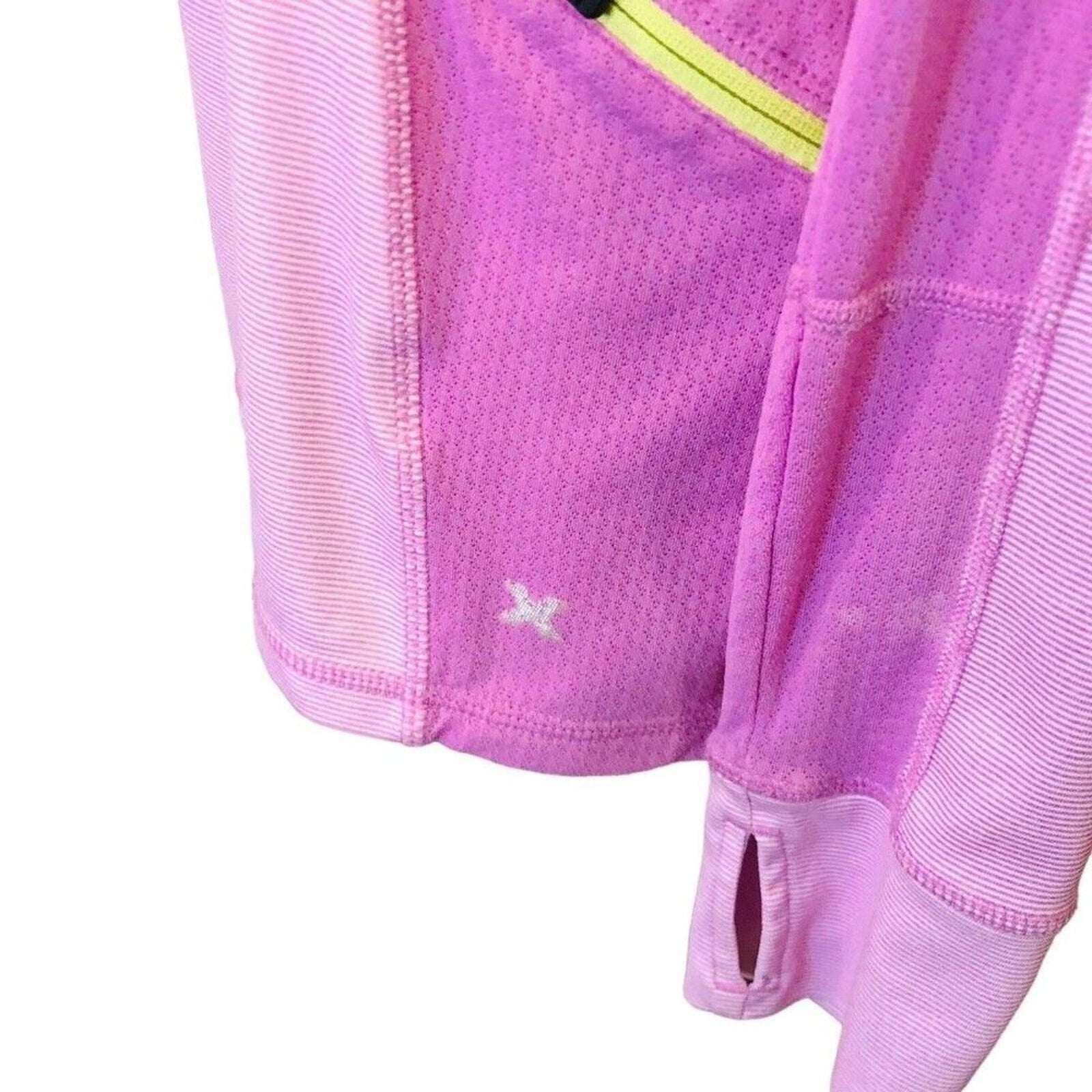 Xersion Light Pink Stripe 1/4 Zipper Women's Tennis Light Windbreaker Size (M)