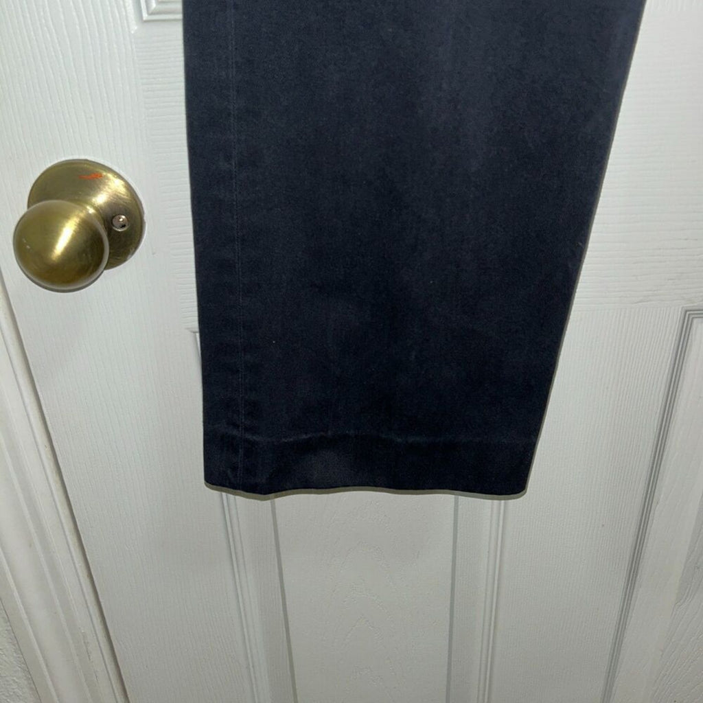 Land's End Women's Pants Straight Wide Leg Size 28 (8T) Navy Blue Casual