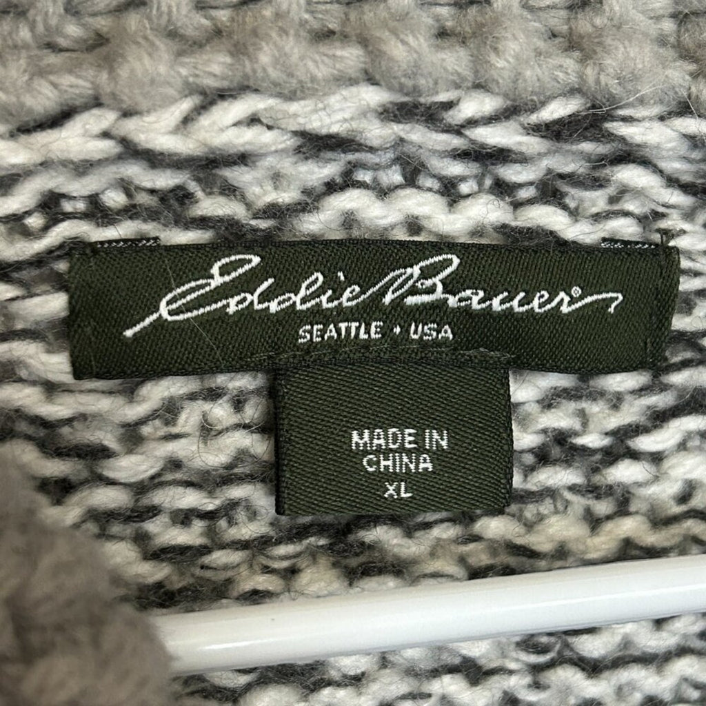 Eddie Bauer Women's Wool/ Alpaca Zip Up Faire Isle Cardigan Sweater Size XL