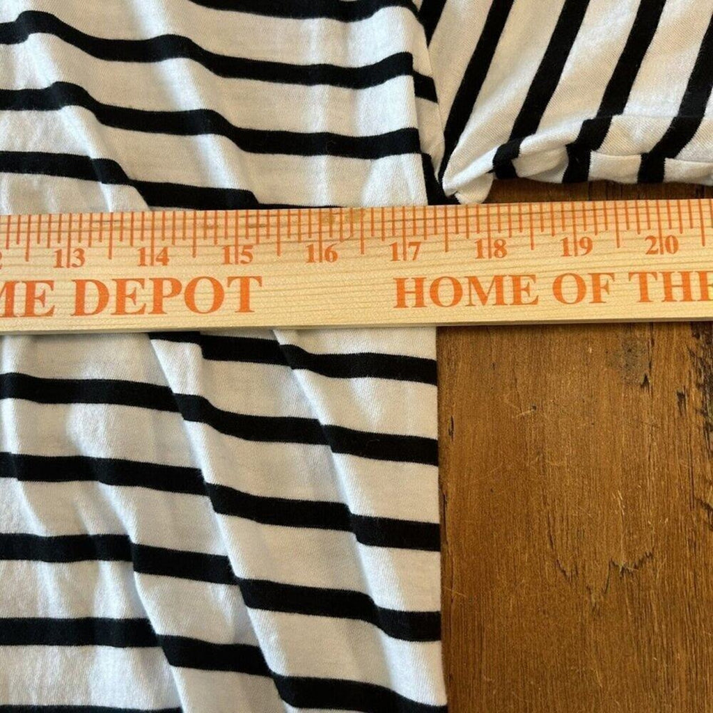 Strata Logo (RARE) Women's Striped T-Shirt, Black/White Size Medium #B1110