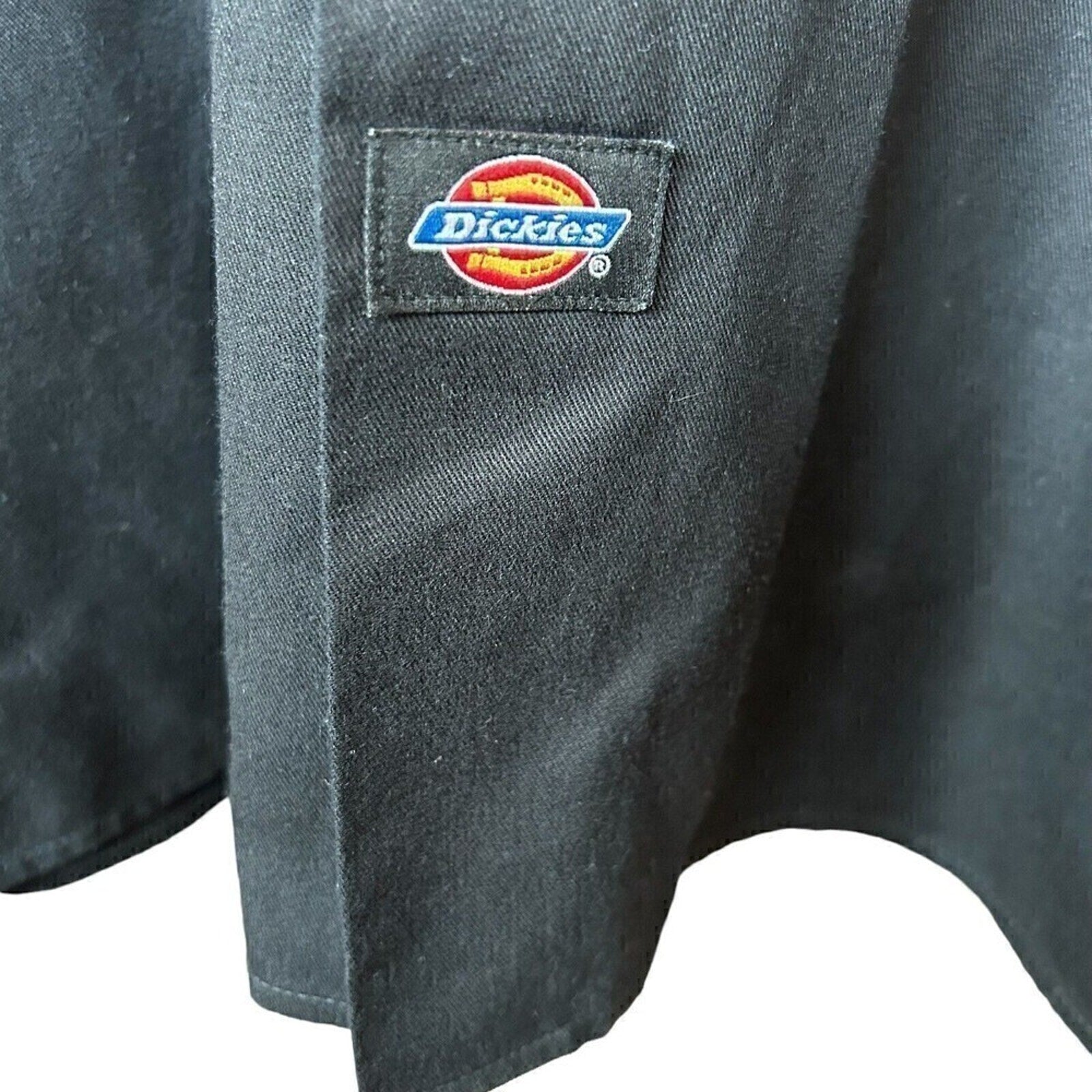 Dickies, Men's Relaxed Fit Long Sleeve Work Shirt, Size 2XL, Black, #1151
