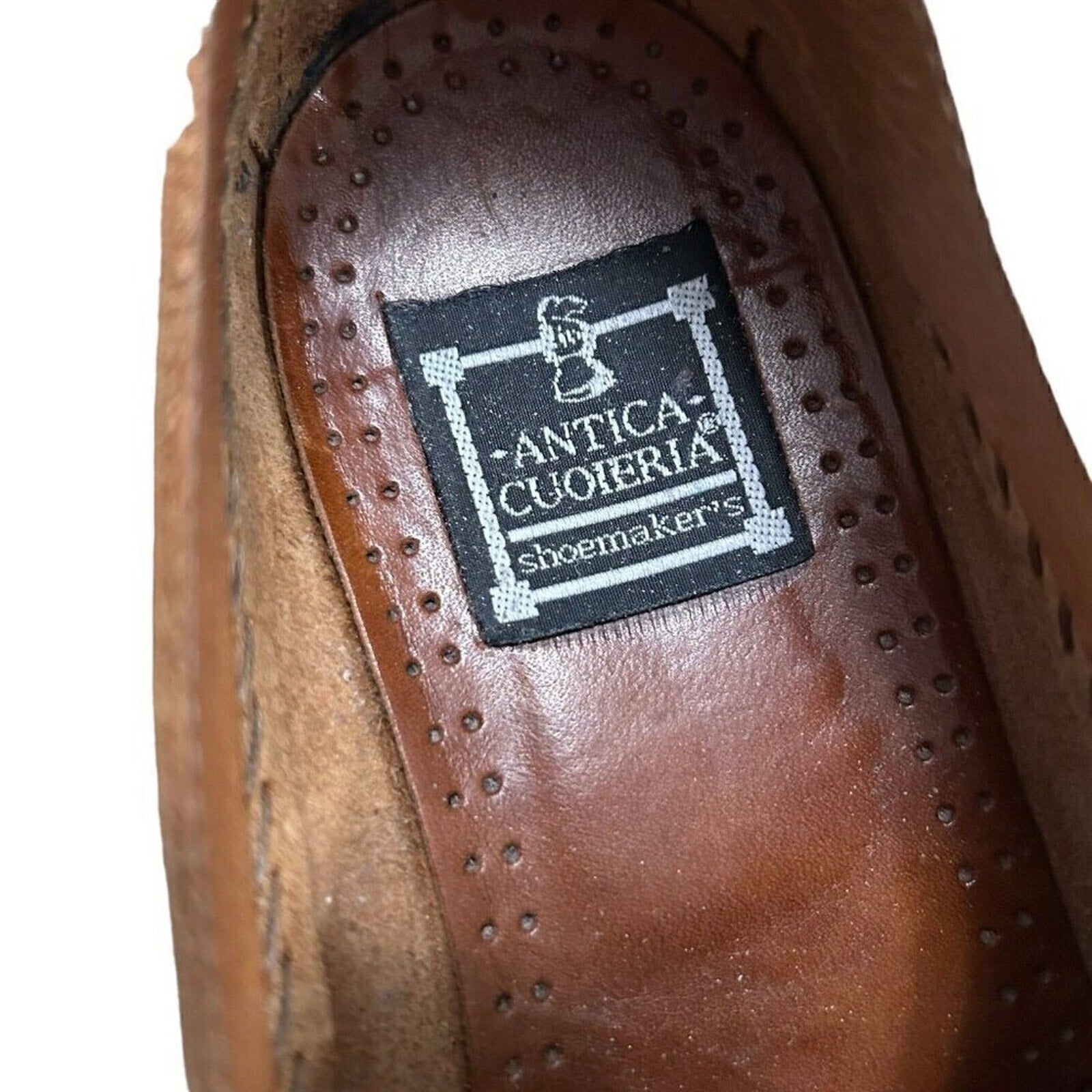 Antica Cuoieria Men’s Leather Slip-On Shoes — Made in Italy, Size 39 (US 6.5)