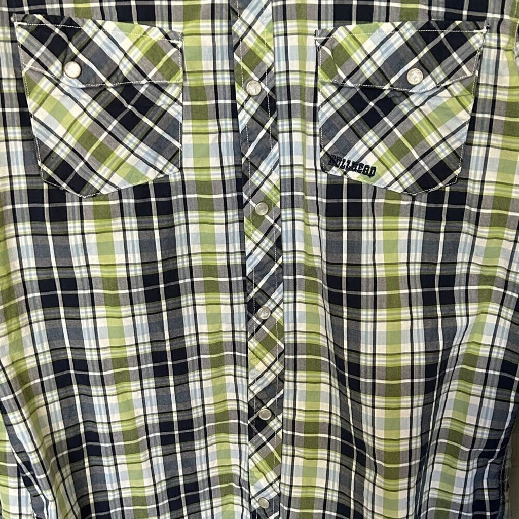 Bullhead Men's Size M Shirt Pearl Snap Western Cowboy Rodeo Lg. Sleeve #B1460