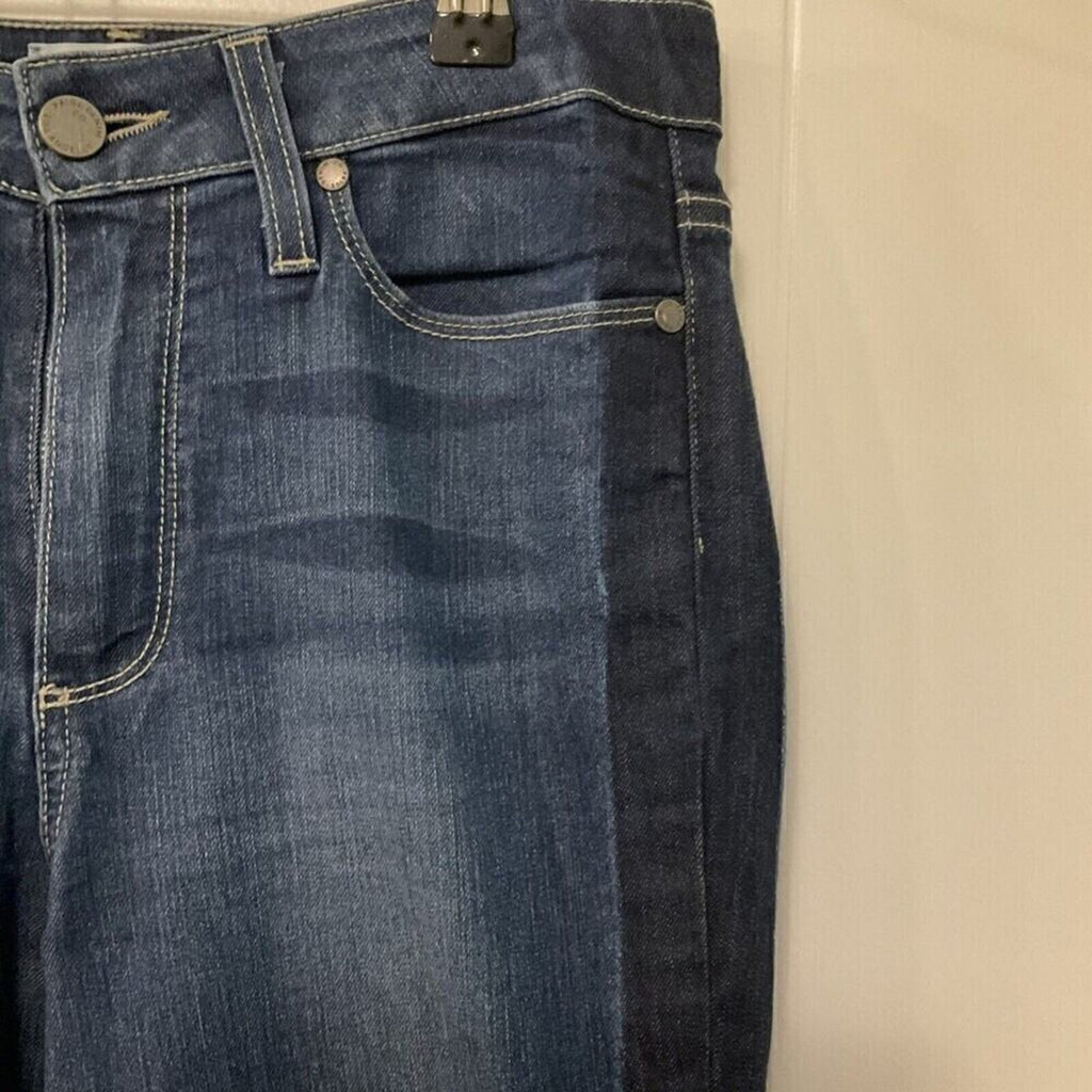 PAIGE Hoxton Women's Size 27 w27 Blue Denim Ankle Distressed Hem  Skinny Jeans