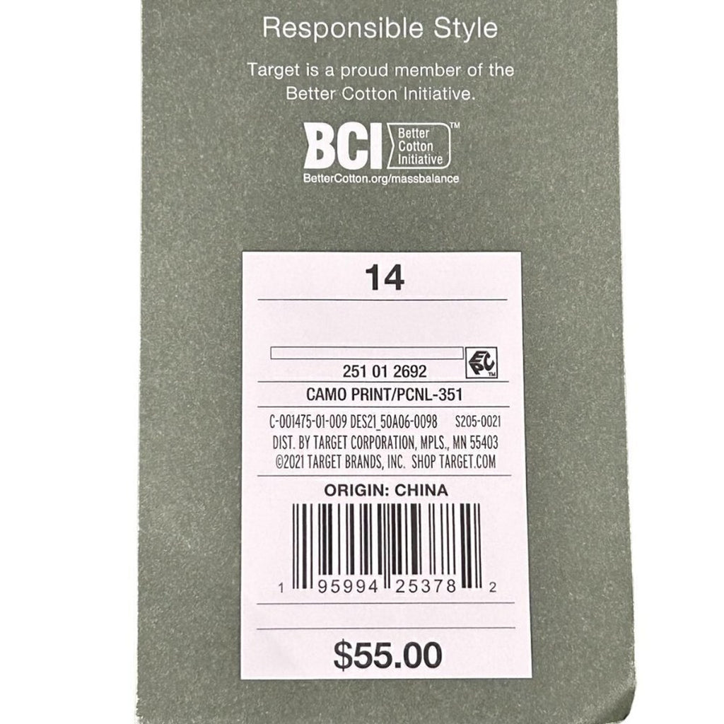 NILI Lotan Green Women's Green Camo Print Jeans Size 14 Hi-Rise #L1380