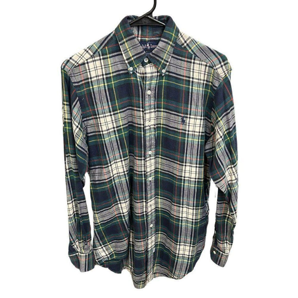 Ralph Lauren Men's Size Small Shirt Classic Fit Plaid Flannel Button Down #M1363