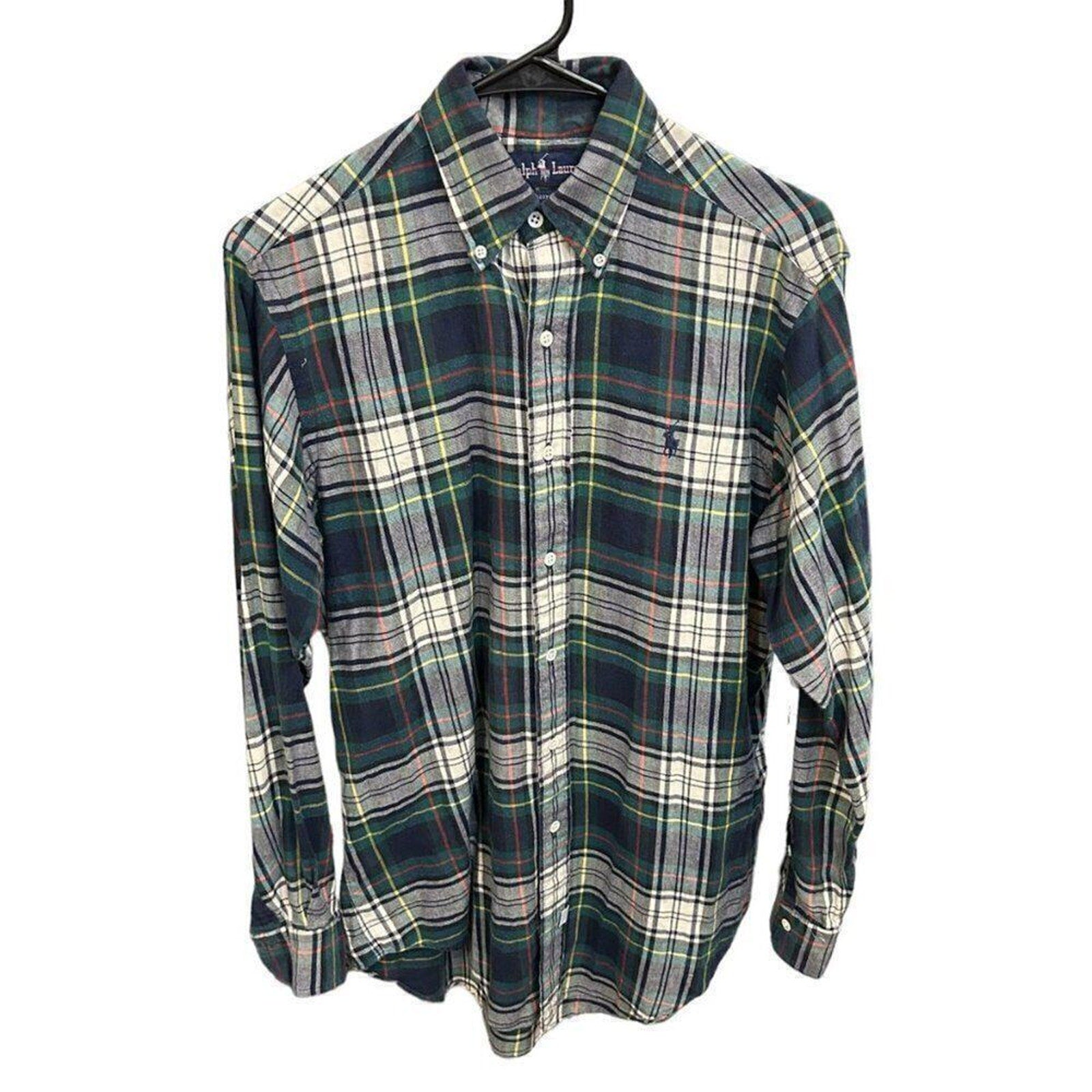 Ralph Lauren Men's Size Small Shirt Classic Fit Plaid Flannel Button Down #M1363