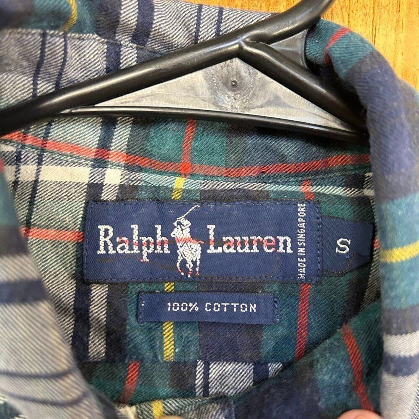 Ralph Lauren Men's Size Small Shirt Classic Fit Plaid Flannel Button Down #M1363