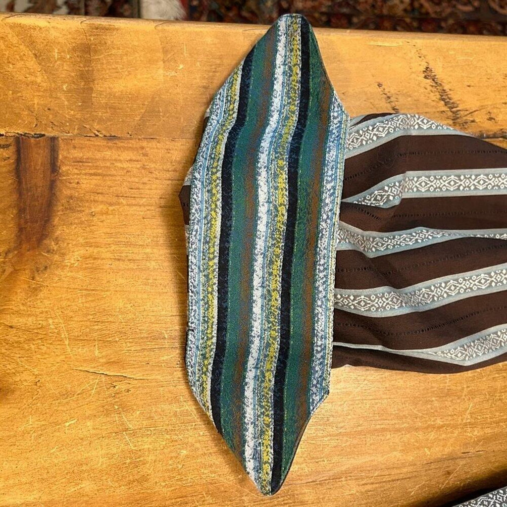 Robert Graham Mens Shirt Sz XL Striped Embroidered Rev.Cuffs Collar Stays #M1398