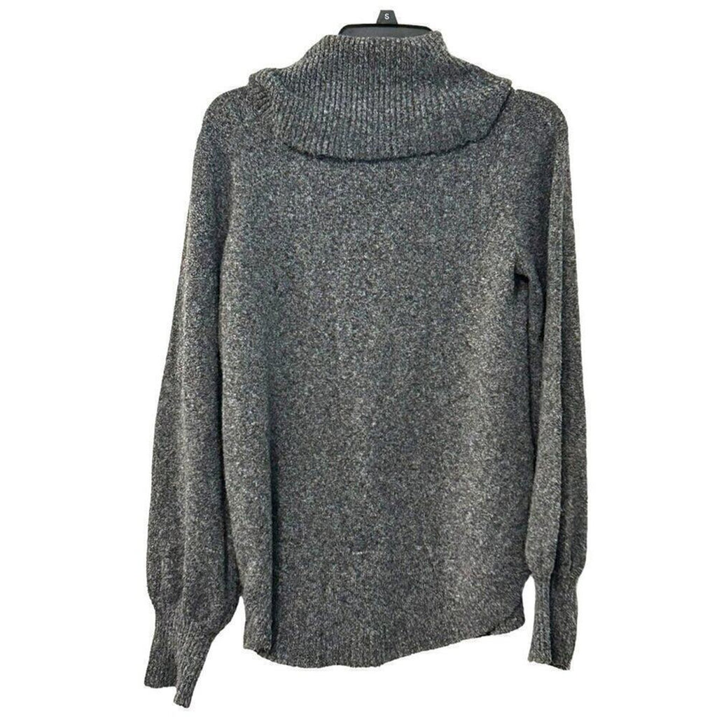 Tahari Women's Size S (Oversized) Cowl Neck Sweater, Grey, Long Sleeve #N1431
