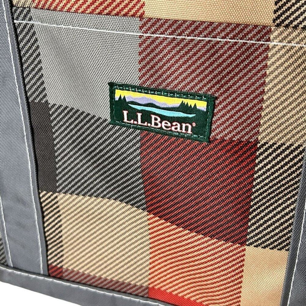 L.L. Bean Everyday Lightweight Tote Bag Plaid Maine School Workout Books Work