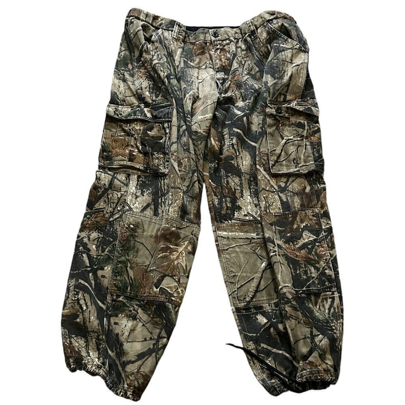 Walls Camo Hunting Pants Size XL Realtree Hardwood Adjustable Waist Cargo #