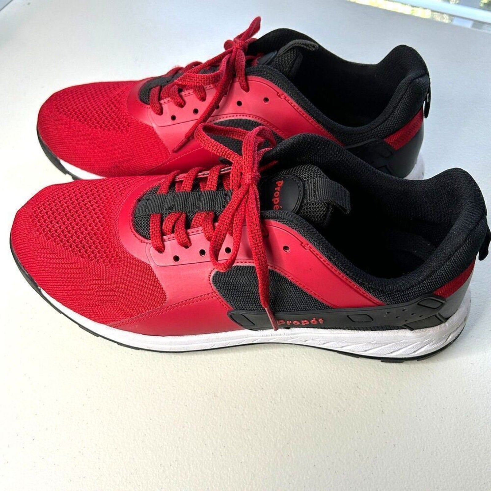 ProPet Visp Men’s Hiking Shoes — Red/Black, Size 11 (Wide) #S5