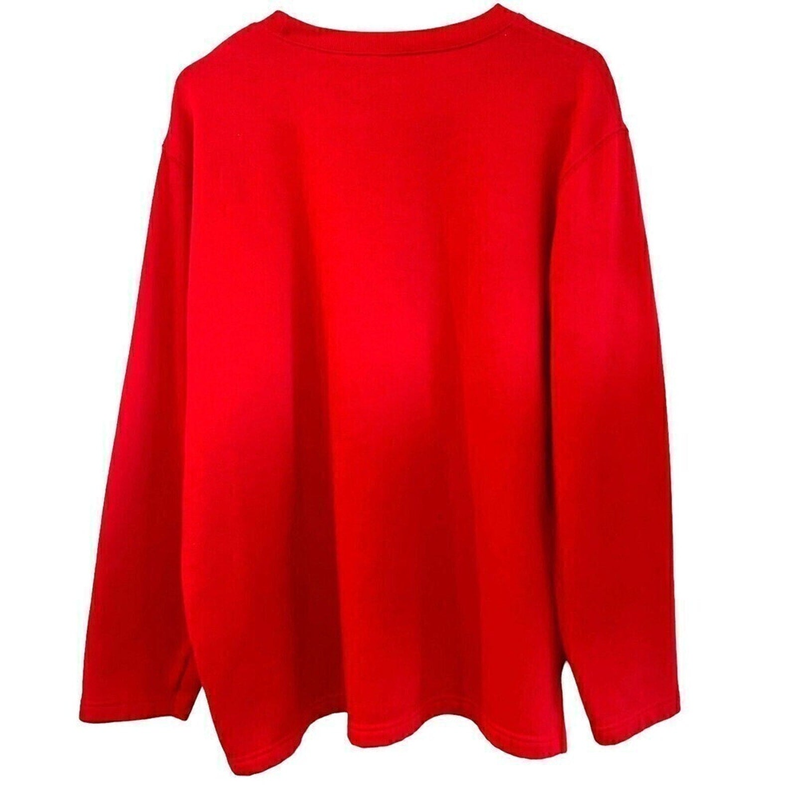 Holiday Christmas Women's Red Pullover Sweatshirt Size L  “Let It Snow…” # K1292