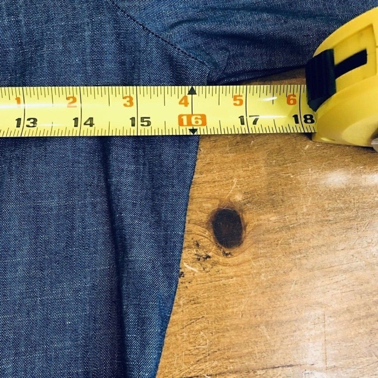 Chelsea & Violet Floral Embroidered Chambray Shirt Small