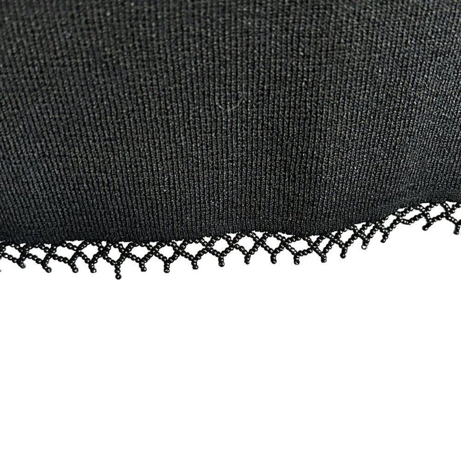 Fred David Women's Top Size M See Description Beaded Fringe Black Long Sl. #D146