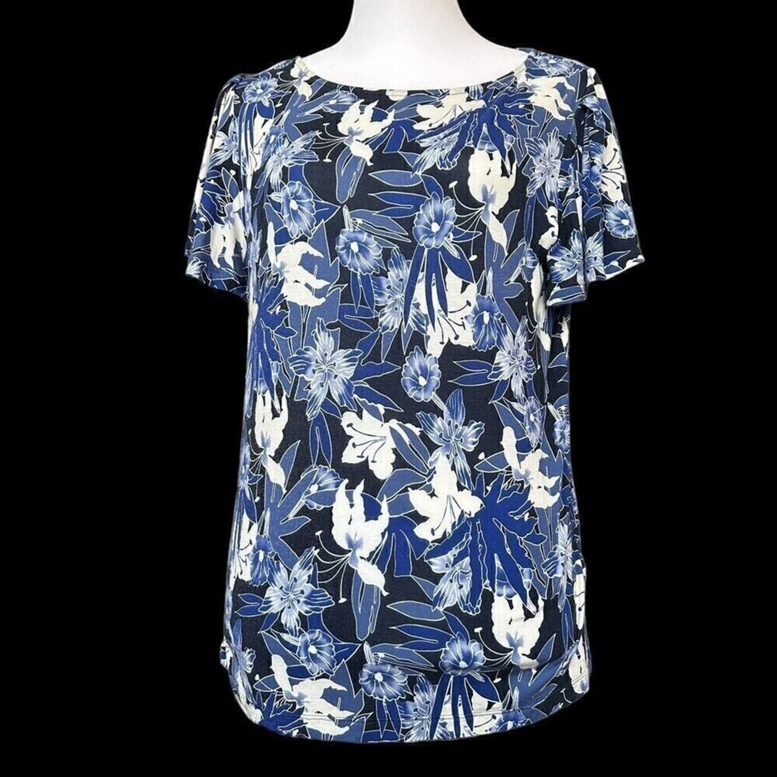 Lauren Ralph Lauren Floral Flutter Sleeve Top Size S/P Multicolor #H1287