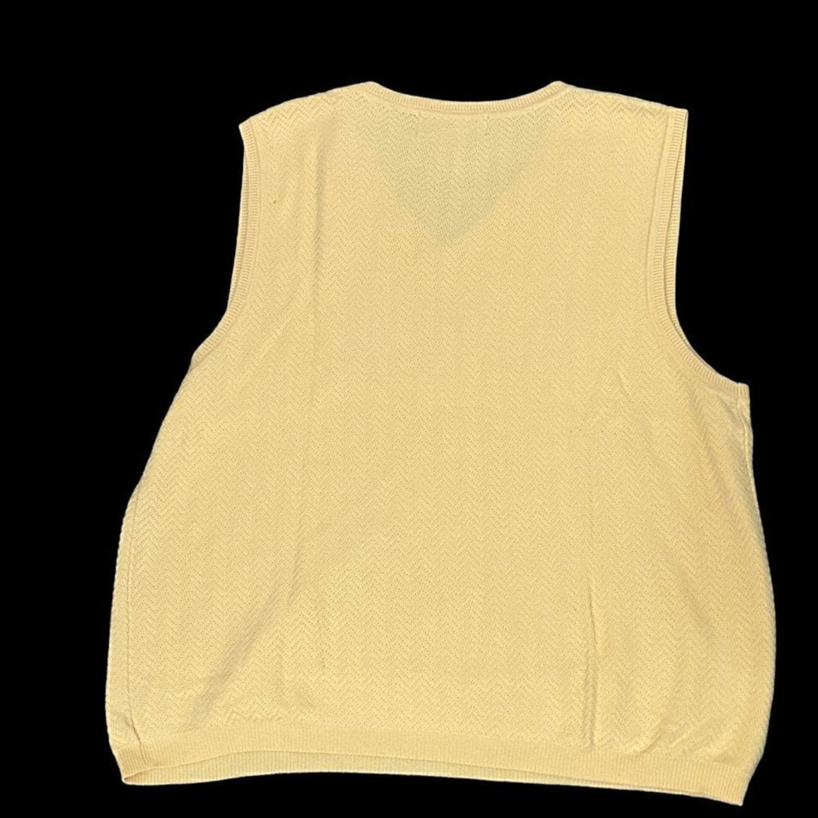 Preswick & Moore Golf Vest V-Neck Sz. L- 100& Cotton Beige Made Australia #B1544