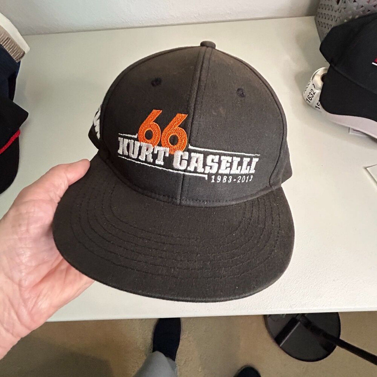 Kurt Caselli 1983 - 2013 #66 Memorial Hat Black - Motorcycle Racer - Ball Cap