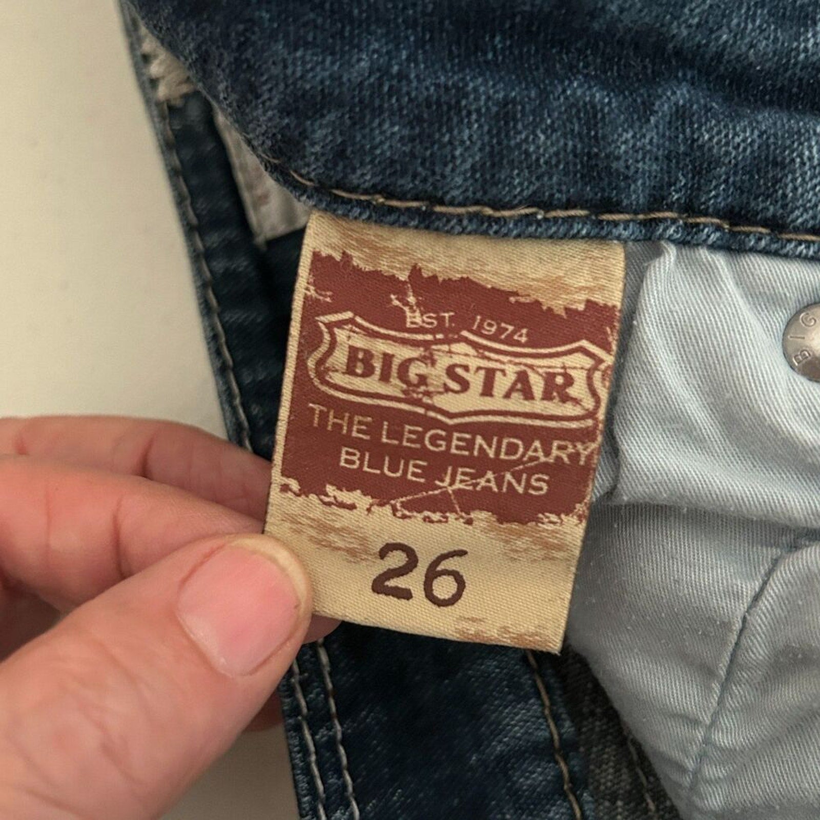 Big Star Women's Jeans Size 26 Straight Leg Mid Blue Wash