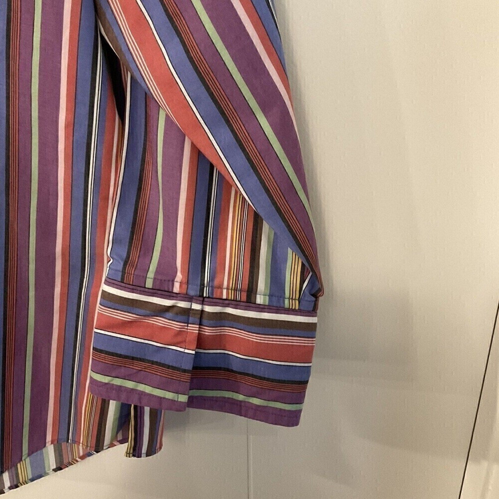 Westbound Essentials Women's Sz.(12) Striped Blouse Hidden Buttons, Long Sleeve