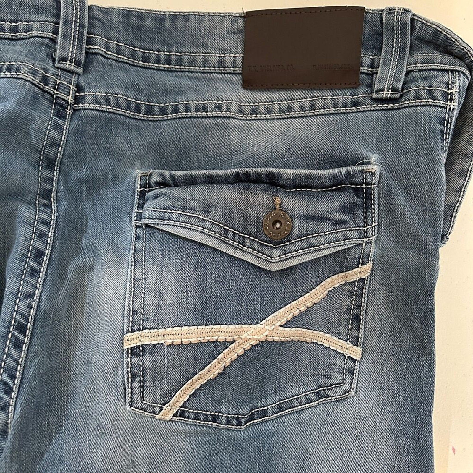 Axel T. K. Jeans 36" x 30" Wide Full Leg Blue Med Wash 10" Rise