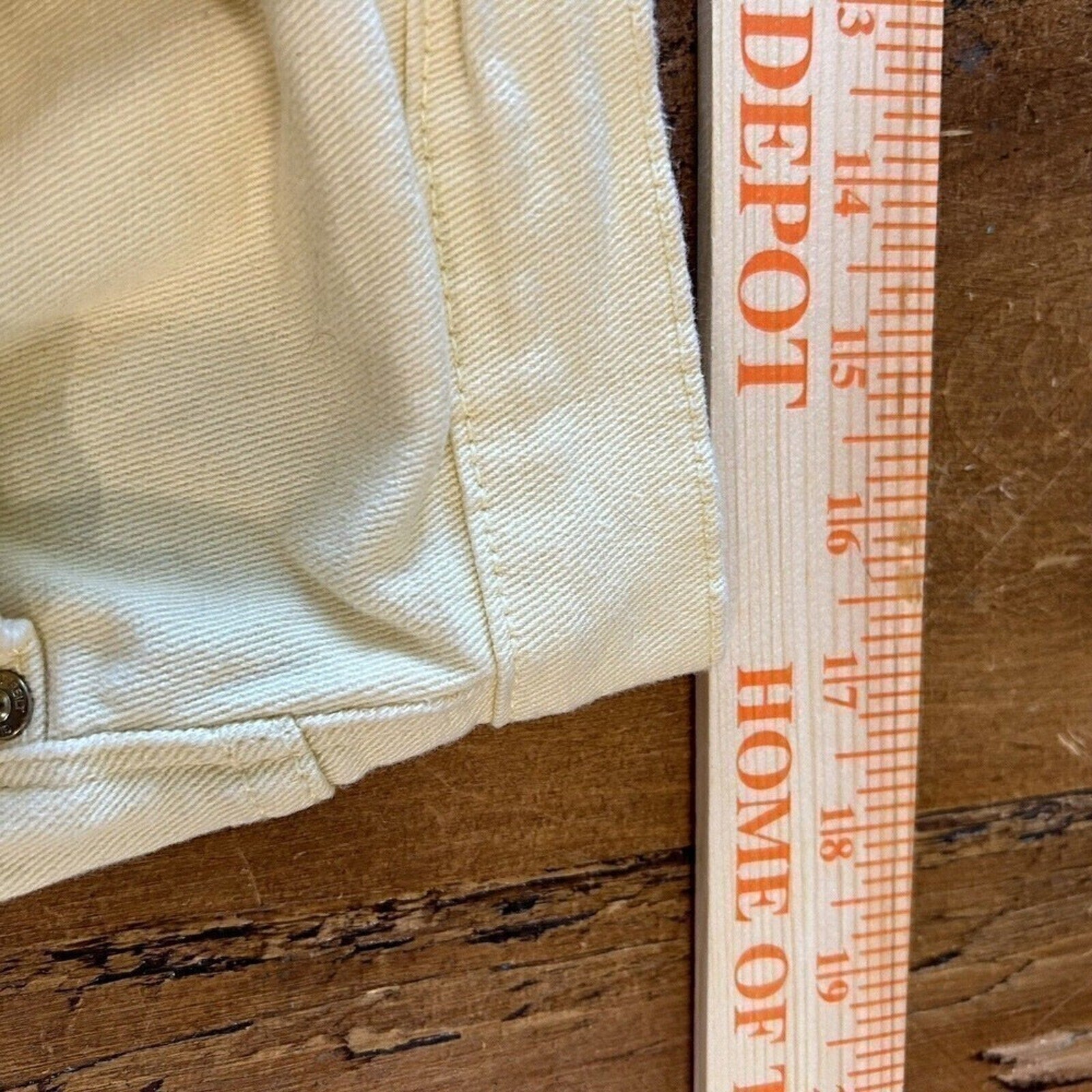 Gloria Vanderbilt High-Rise Jeans, Baby Yellow (not white), Size 14, #1115