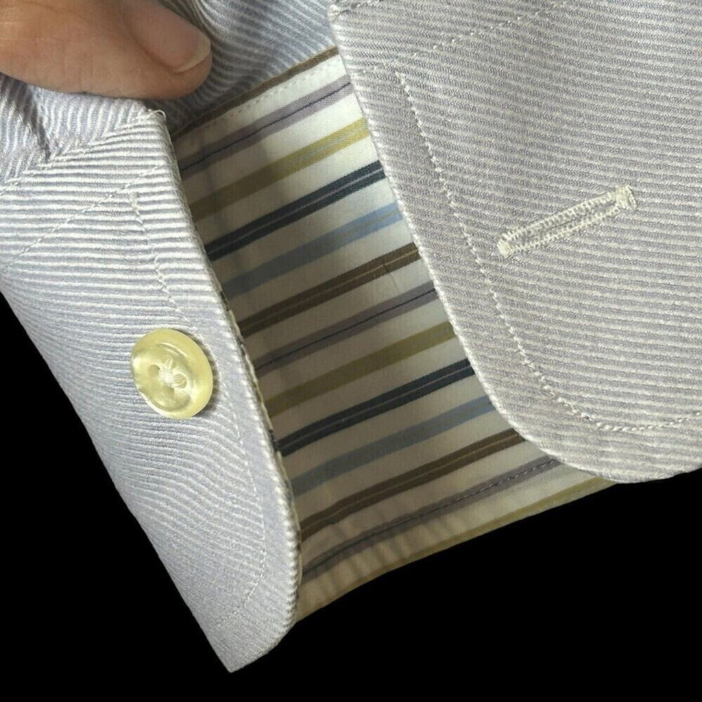 Ted Baker London Men's Blue Shirt Long Sleeve Button Up Size 16 32/33 #G1264