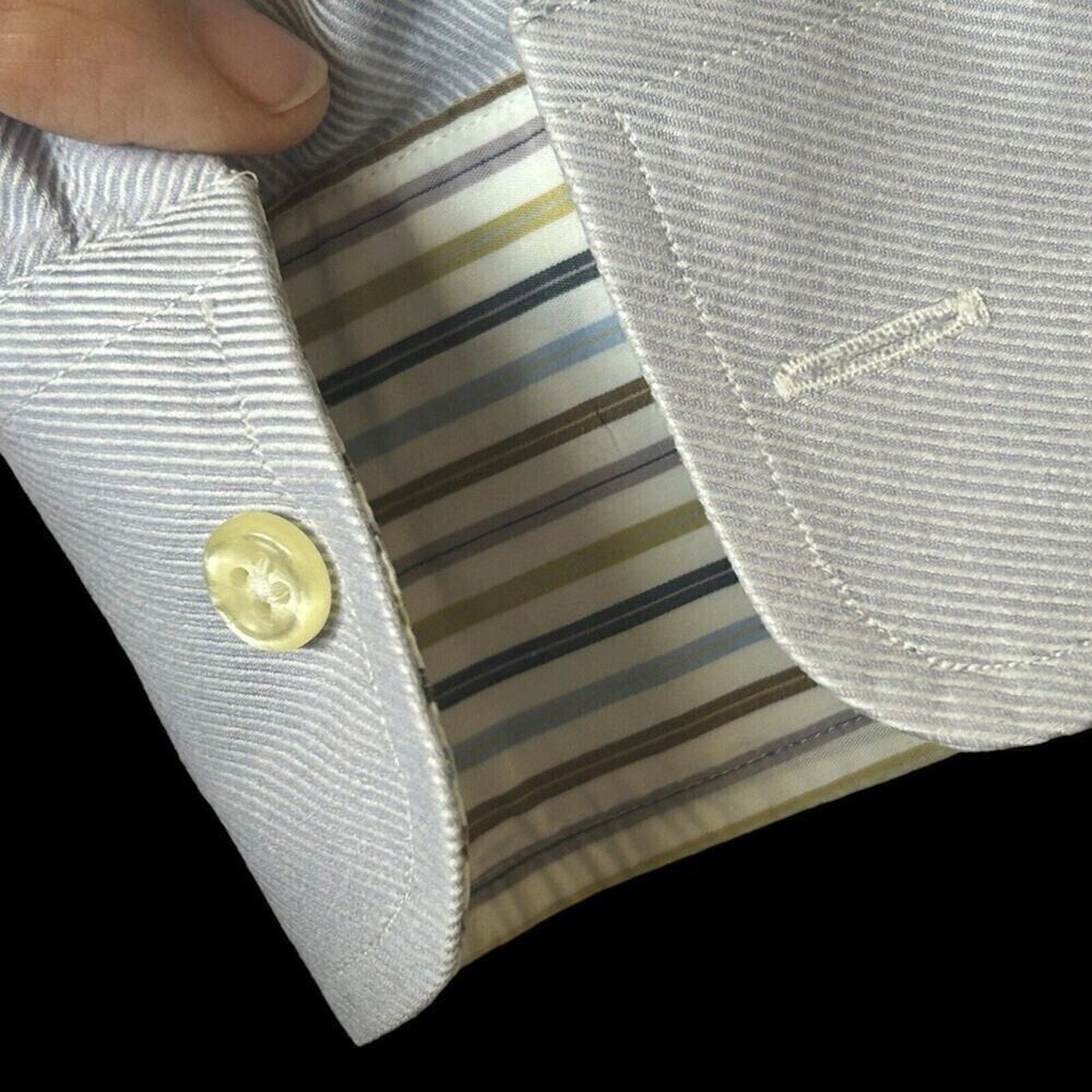 Ted Baker London Men's Blue Shirt Long Sleeve Button Up Size 16 32/33 #G1264