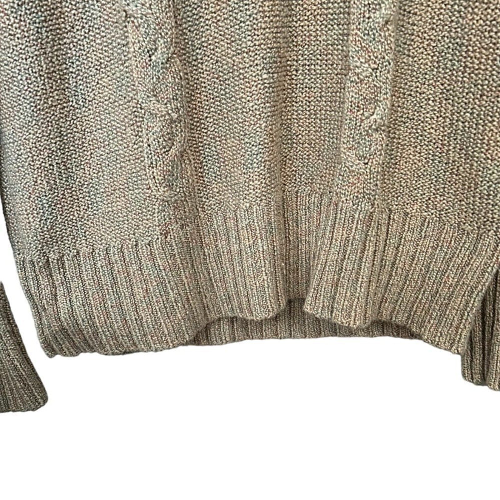 Dressbarn soft tan pullover sweater size L acrylic-poly blend #L1341