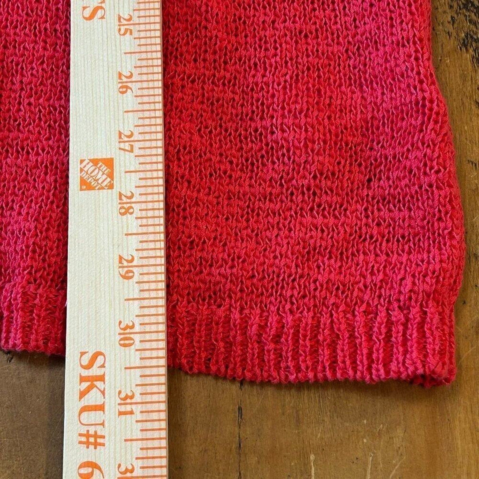 Rachel Zoe Women's Red Sweater Size XL Pullover Cotton Blend  Boho #K1316