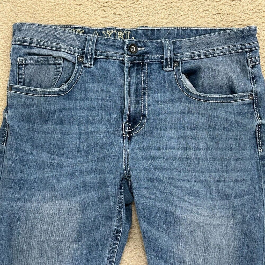Axel T. K. Jeans 36" x 30" Wide Full Leg Blue Med Wash 10" Rise