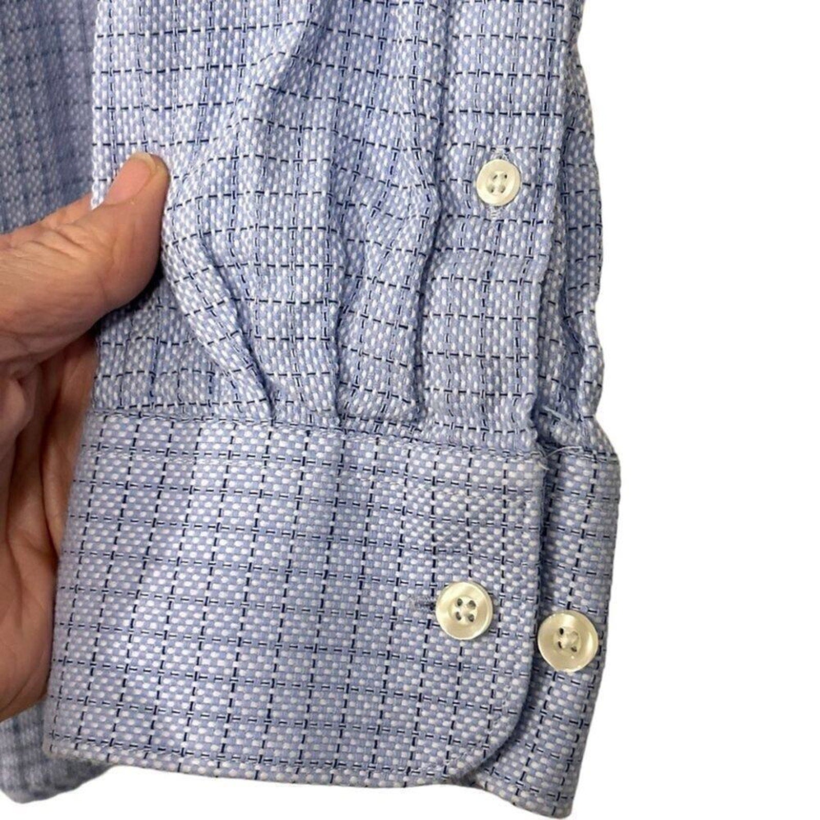 Tattersall of London Men's Shirt, Size 16 100% Heavy Cotton Button Up #N1404