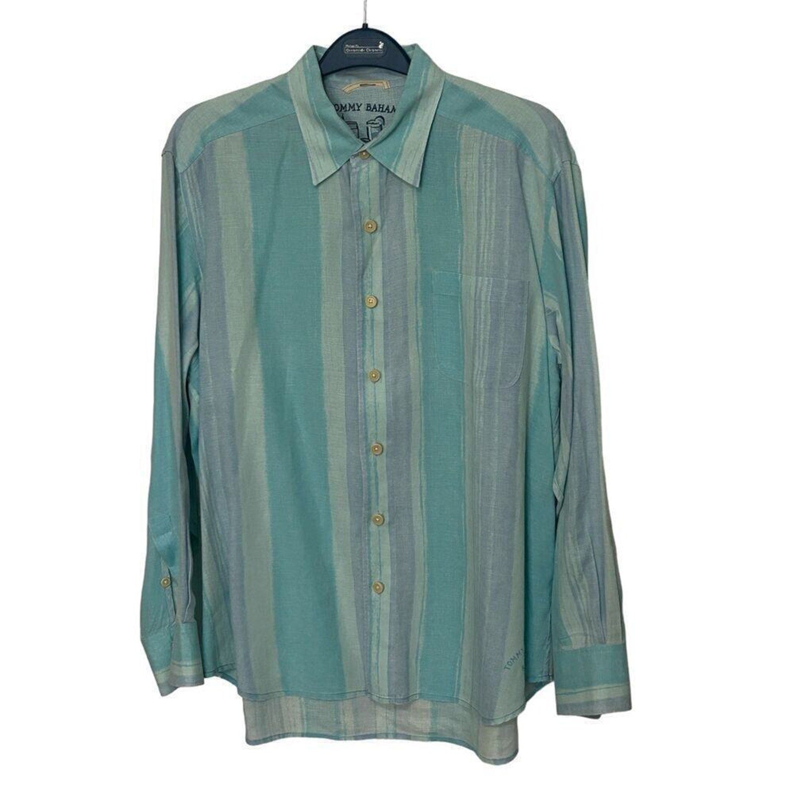 Tommy Bahama Men's Long Sleeve Size L Cotton & Linen Shirts Bundle of 3