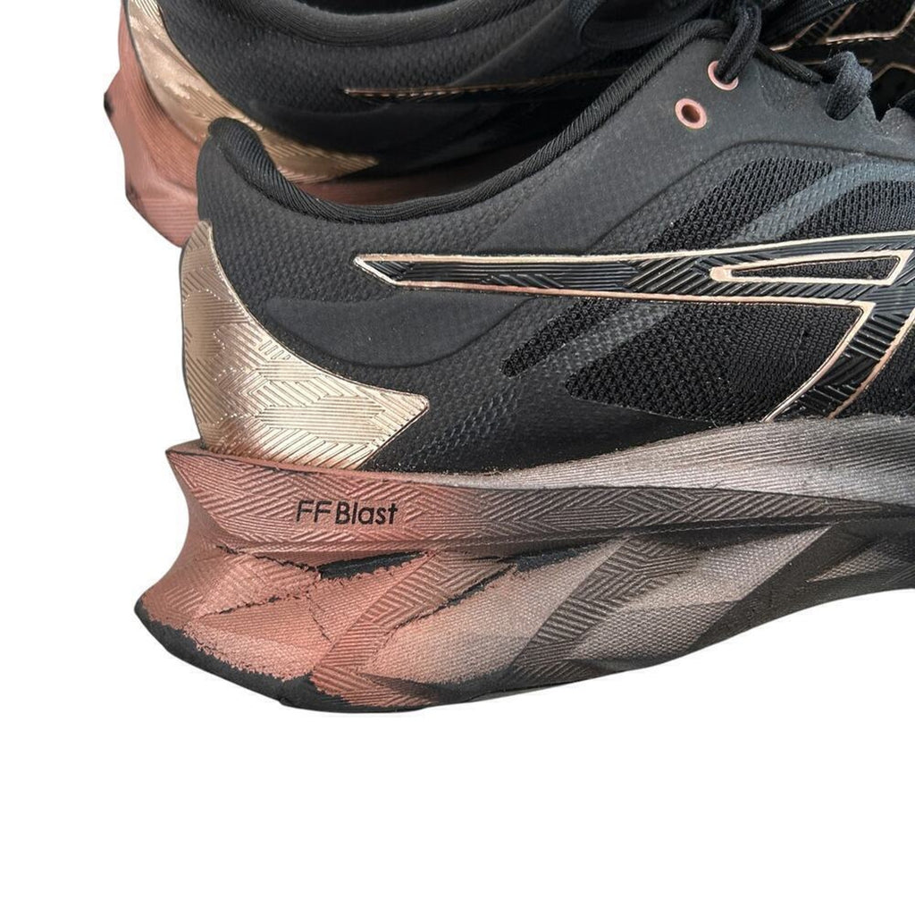 ASICS Women’s Novablast Black Rose Gold Running Shoes — Size 9.5 (US)