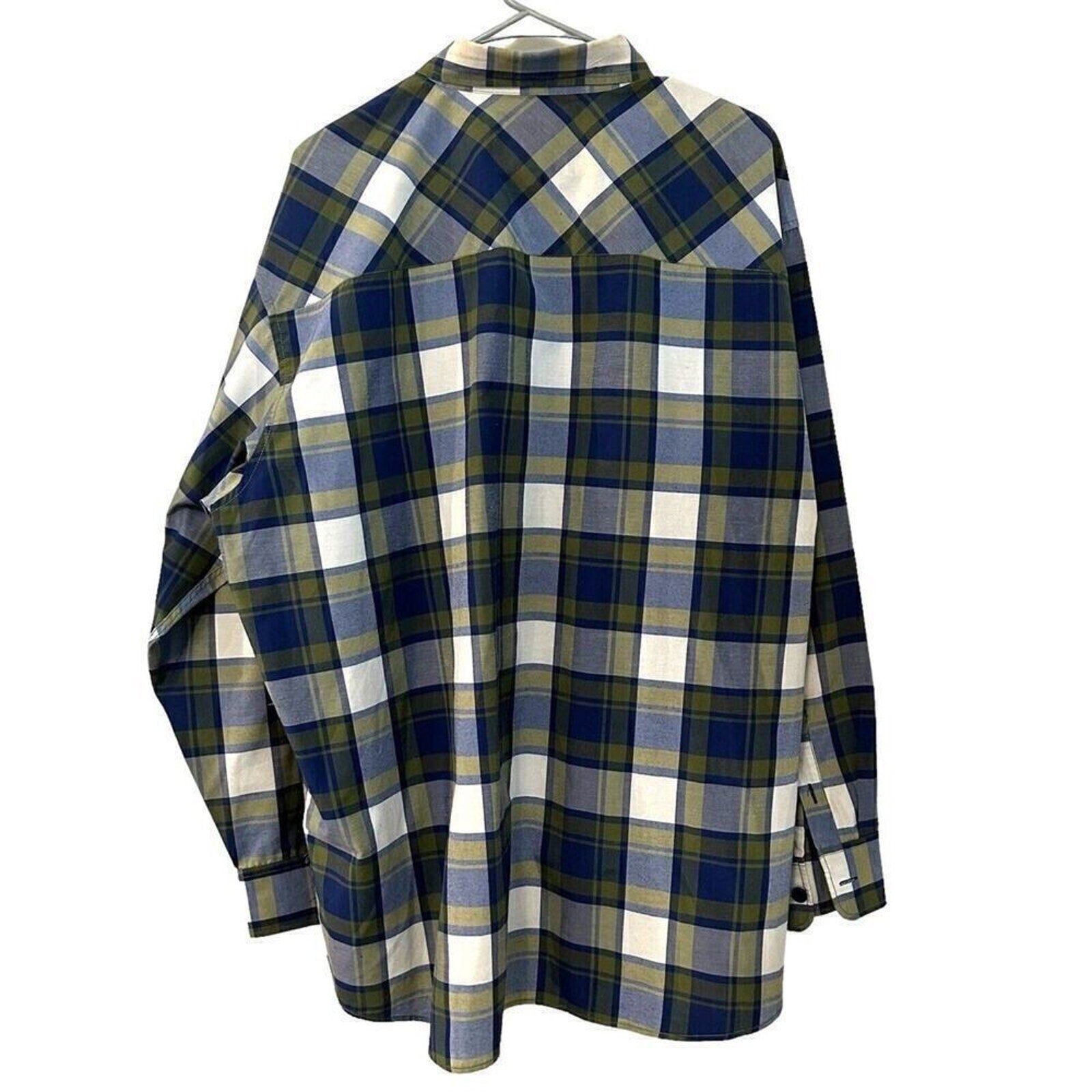 Rockwear Men's Check Button Up Long Sleeve Shirt Multi-Color Size 3X #K1360
