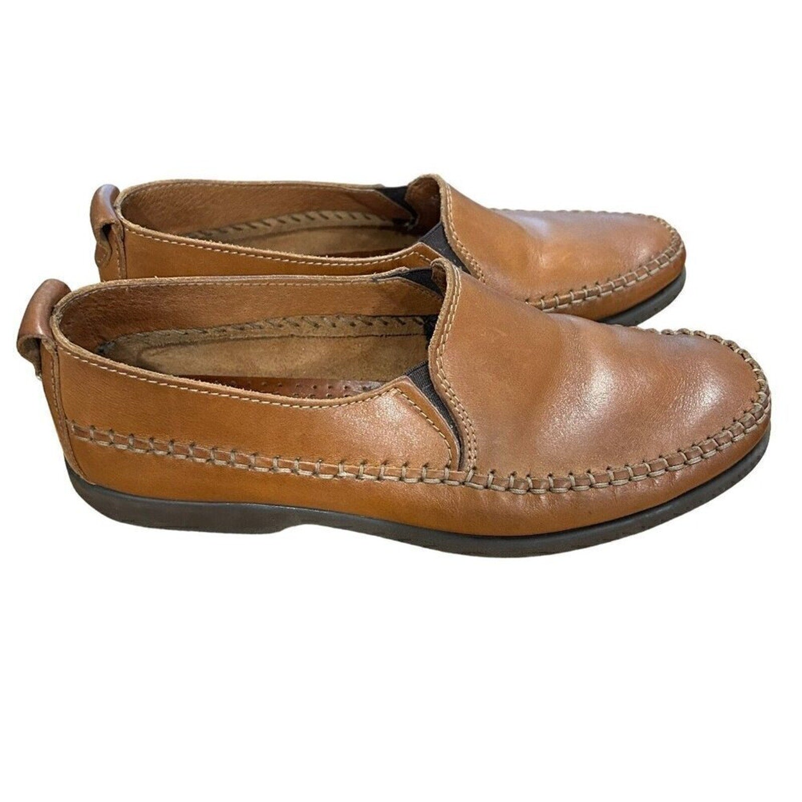 Antica Cuoieria Men’s Leather Slip-On Shoes — Made in Italy, Size 39 (US 6.5)