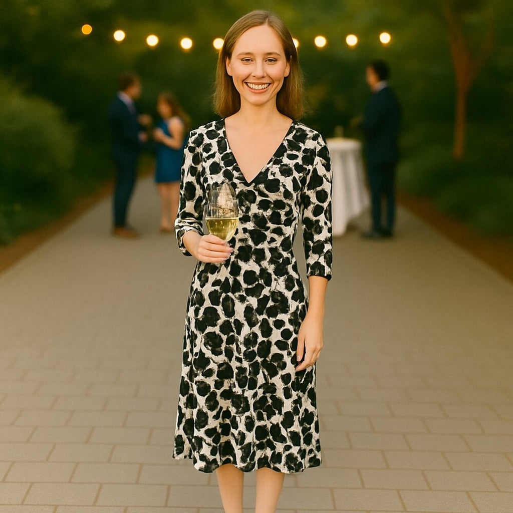 Lily Women’s Maxi Dress Size S Black White Floral Pattern Spring Summer