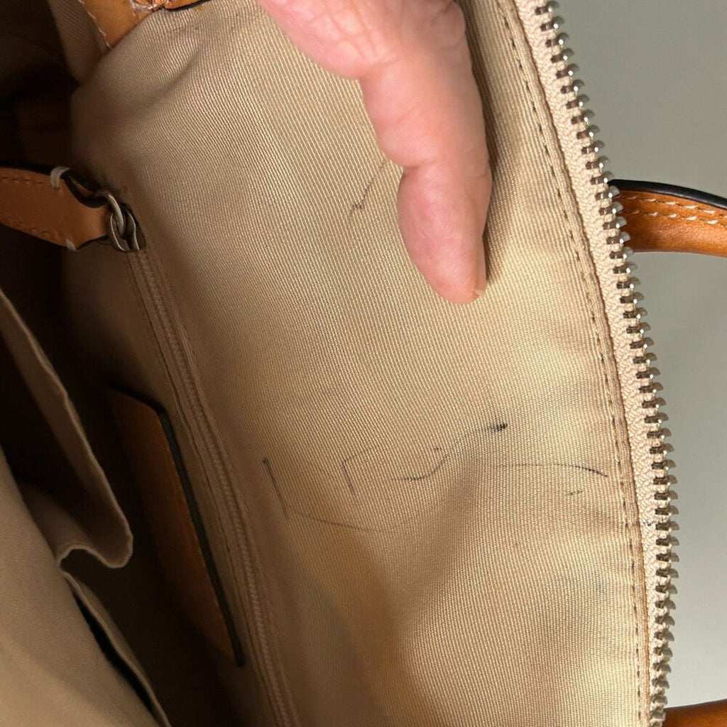 Coach Bleecker Khaki Cachet Bag Handbag / Purse Size See Description.