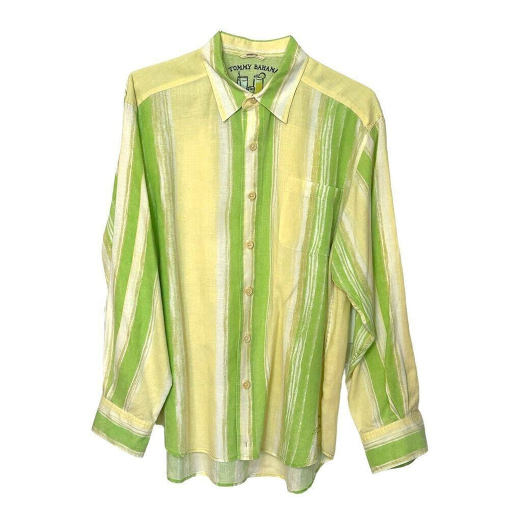 Tommy Bahama Men's Long Sleeve Size L Cotton & Linen Shirts Bundle of 3
