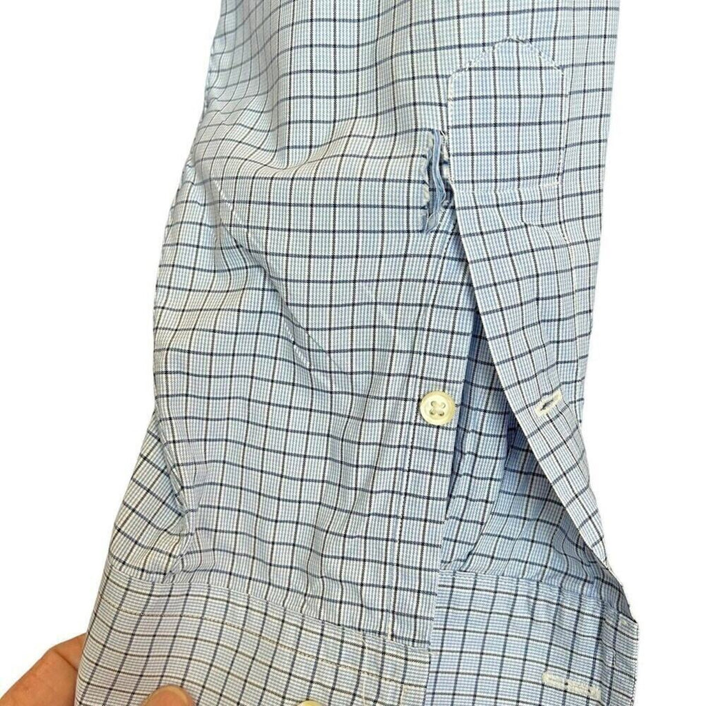 Ralph Lauren Men's Button Down Shirt, Sz. 17, Blue Check, Long Sleeve #11