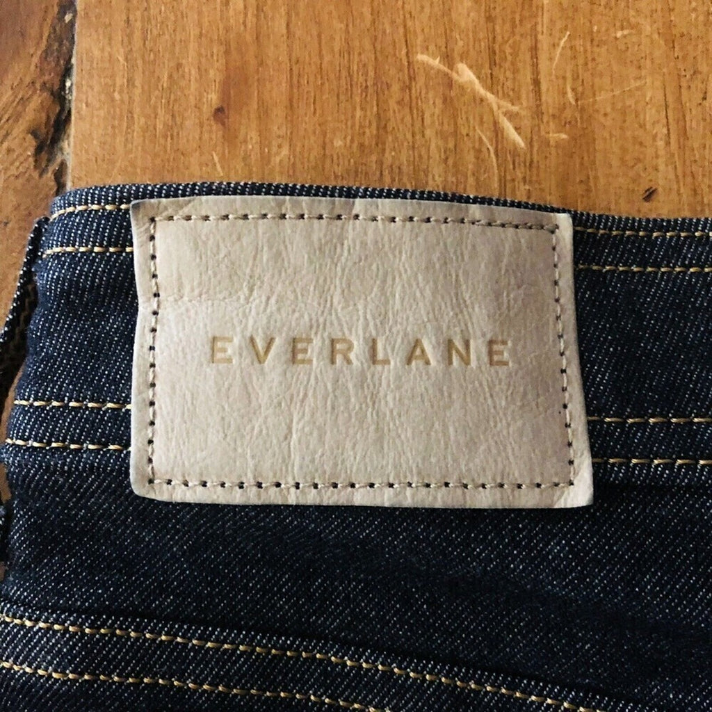 EVERLANE Jeans Womens The Hi-Rise Split Hem Organic Cotton Blue Size 29 #1072