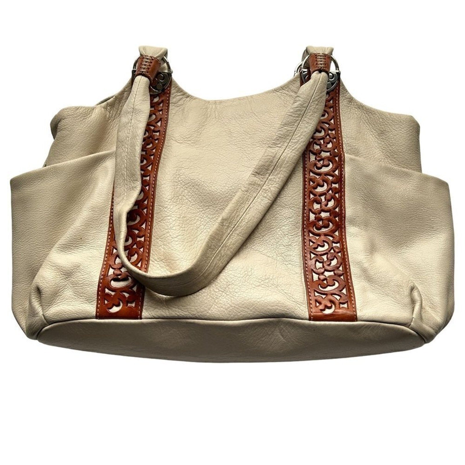 Brighton - Bag Tote - Heritage Collection Callie Taxco Mexican Silver Leather